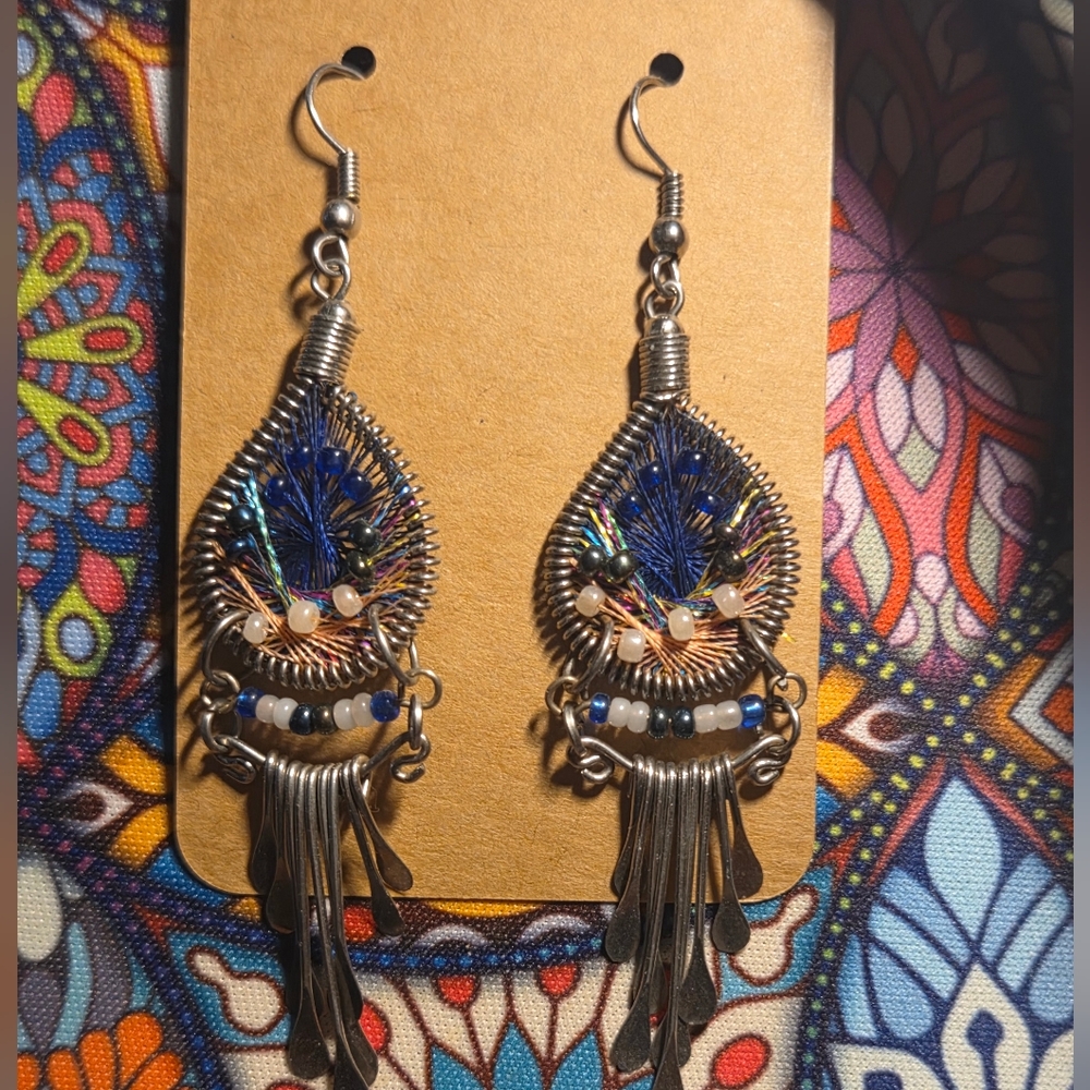 Vintage Boho Wire Wrapped Earrings
